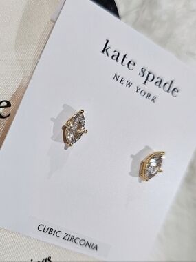 kate spade Gold Marquise Cubic Zirconia Stud Earrings